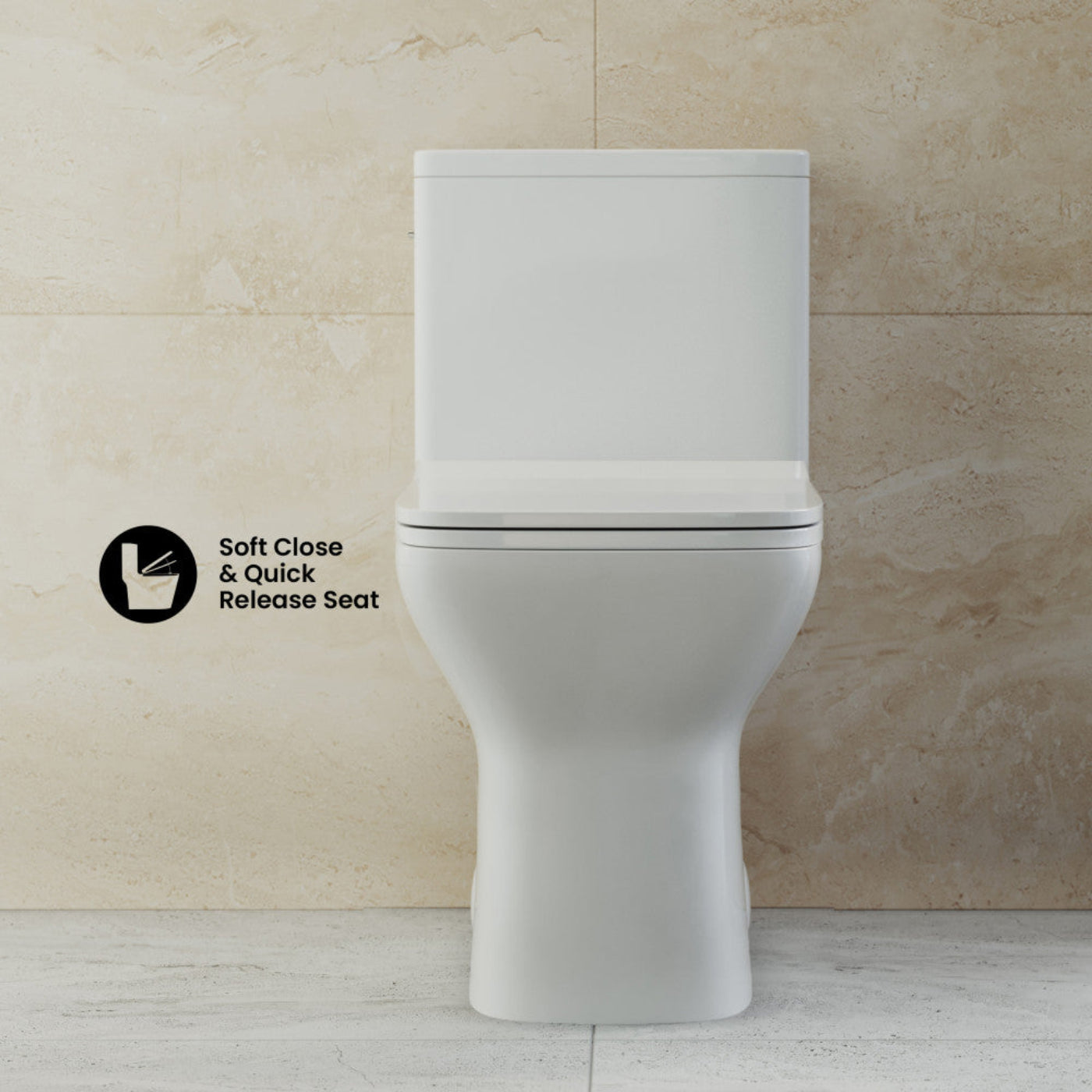 Swiss Madison Carre One-Piece Square Toilet Dual-Flush 1.1/1.6 gpf, Touchless - SM-1T264