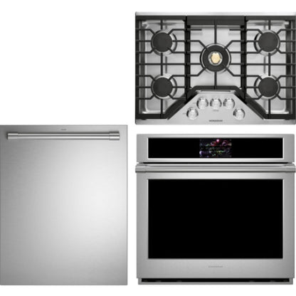 Monogram 3-Piece Package ZGU36ESLSS 36 Inch Gas Smart Cooktop and ZTS90DPSNSS 30 Inch Built-In Electric Smart Single Wall Ove and ZDT925SPNSS 24 Inch Smart Fully Integrated Dishwasher - ZGU36ESLSS