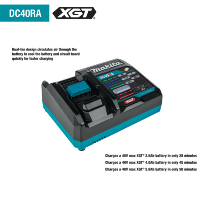 Makita 40V max XGT Brushless Cordless 4‑Speed High‑Torque 1/2" Sq. Drive Impact Wrench Kit w/ Detent Anvil (2.5Ah) - GWT03D