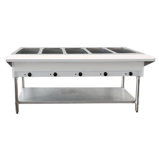 Chef AAA Commercial 72" Electric Steam Table with 5 Pan Size Tray -  FW-CN-0005-FH