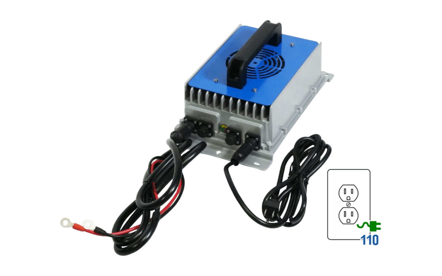 Big Battery 48V 110V AC 20A IP65 Blue Charger - PWS053