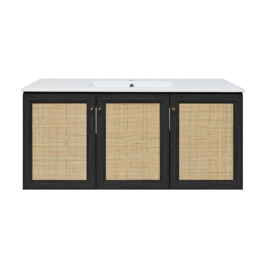 Swiss Madison Classe 48" Wall-Mounted Bathroom Vanity in Black Oak - SM-BV2807AO