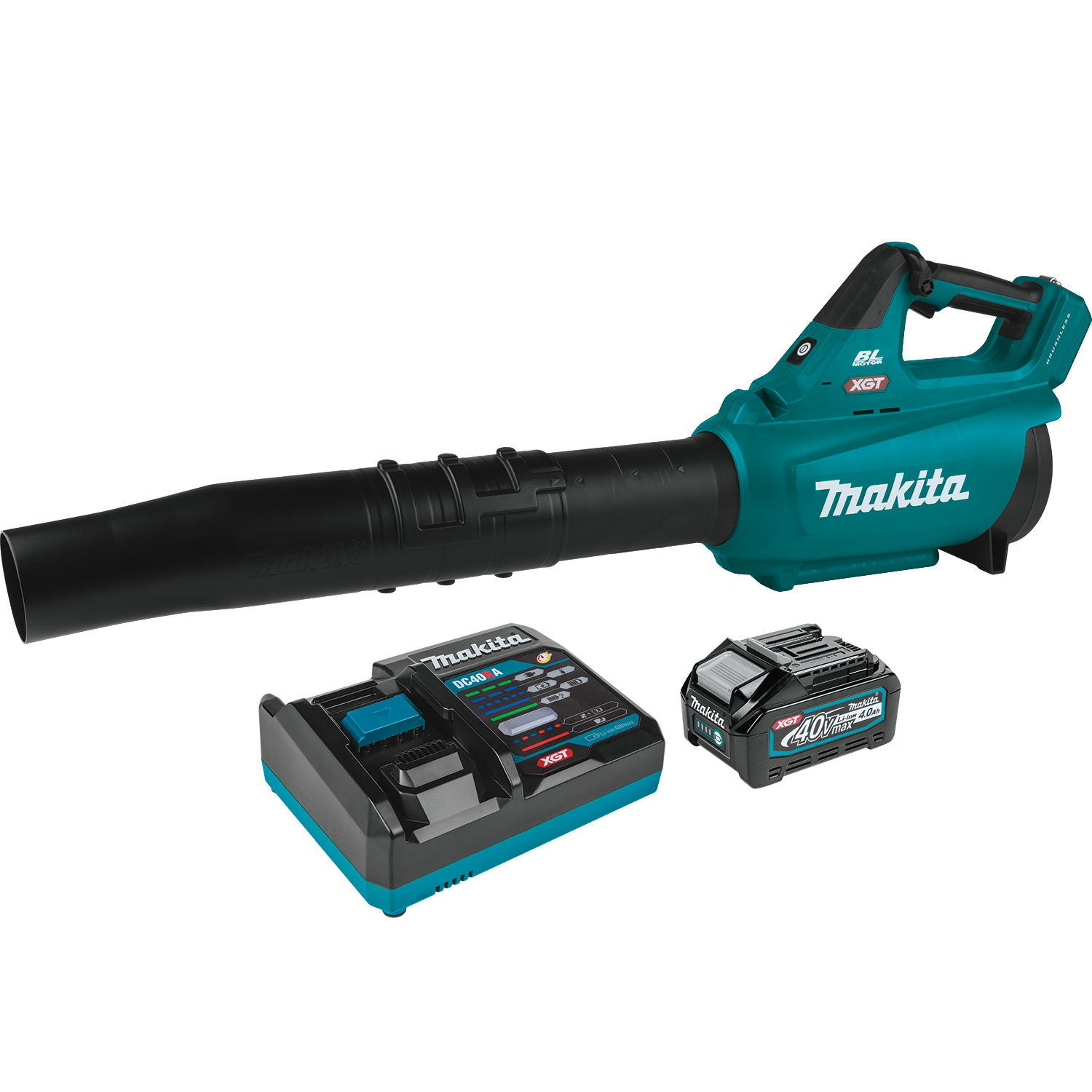 Makita GBU01M1 40V max XGT Brushless Blower Kit, with one battery (4.0Ah) & FREE Makita GCU03Z