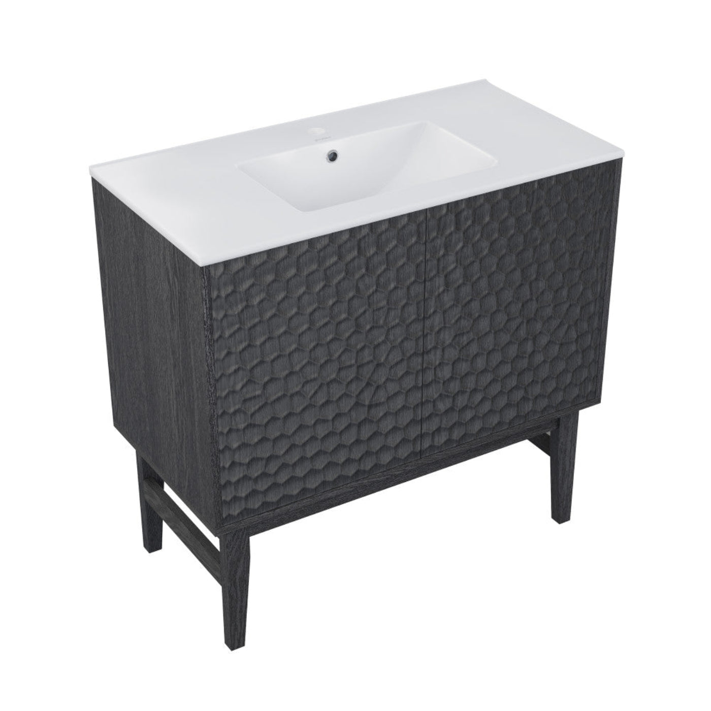 Swiss Madison Bosse 36" Freestanding Bathroom Vanity in Black Oak with Sink Top - SM-BV8802AO