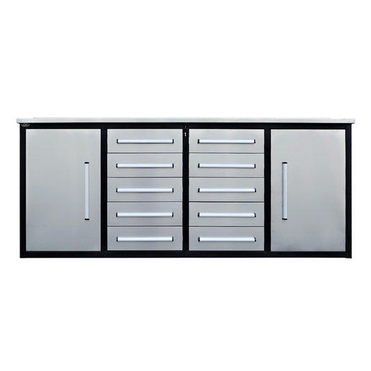 Chery Industrial 7ft Heavy Duty Workbench with 10 Drawers & 2 Cabinets - WW000197