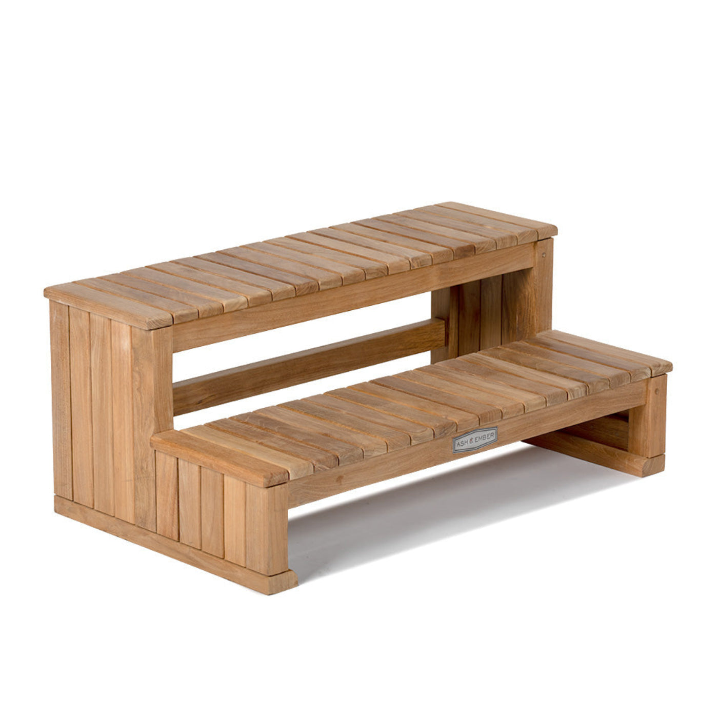 Ash & Ember Grade A Teak Spa Hot Tub Steps - 899484