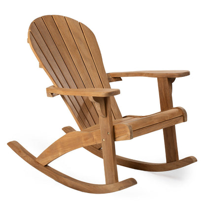 Ash & Ember Grade A Teak Adirondack Rocking Chair - 899540