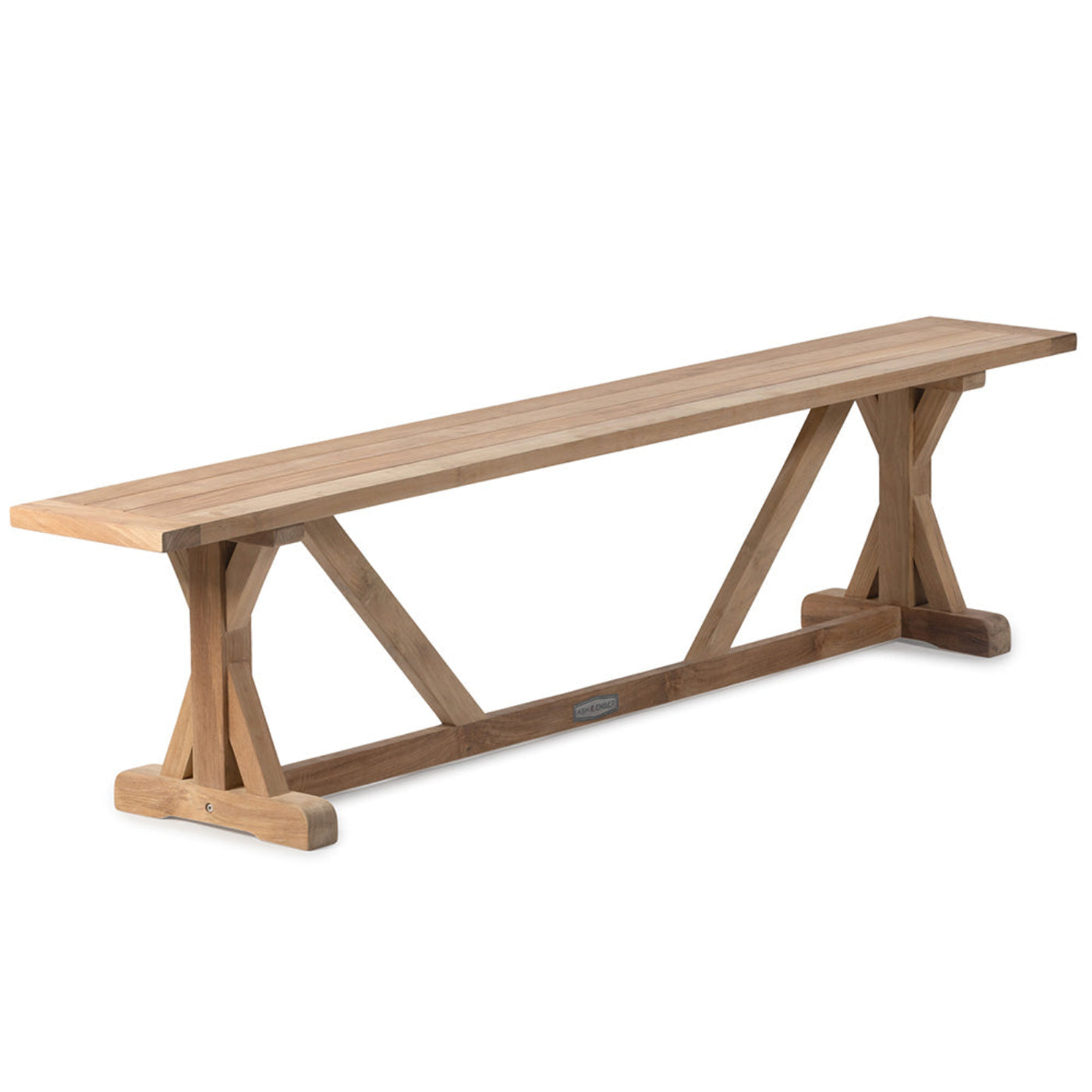 Ash & Ember Savannah Grade A Teak Farmhouse Bench -899668