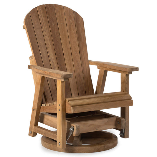 Ash & Ember Savannah Grade A Teak Swivel Glider Rocking Chair - 899669