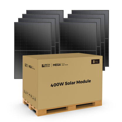 Rich Solar 400 | 400 Watt Solar Panel | Premium Grid-tie or Off-grid Solar Panel for Residential, Commercial, Agriculture  - RS-M400-8