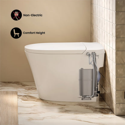Swiss Madison Hugo H Power Flush Tankless Toilet 12" Rough-in 1 GPF Non-Electric ADA Toilet with Integrated Tank in Glossy White - SM-ST030