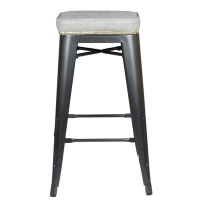 New Pacific Direct Metropolis PU Metal Counter Stool, (Set of 4) -  9300028-239