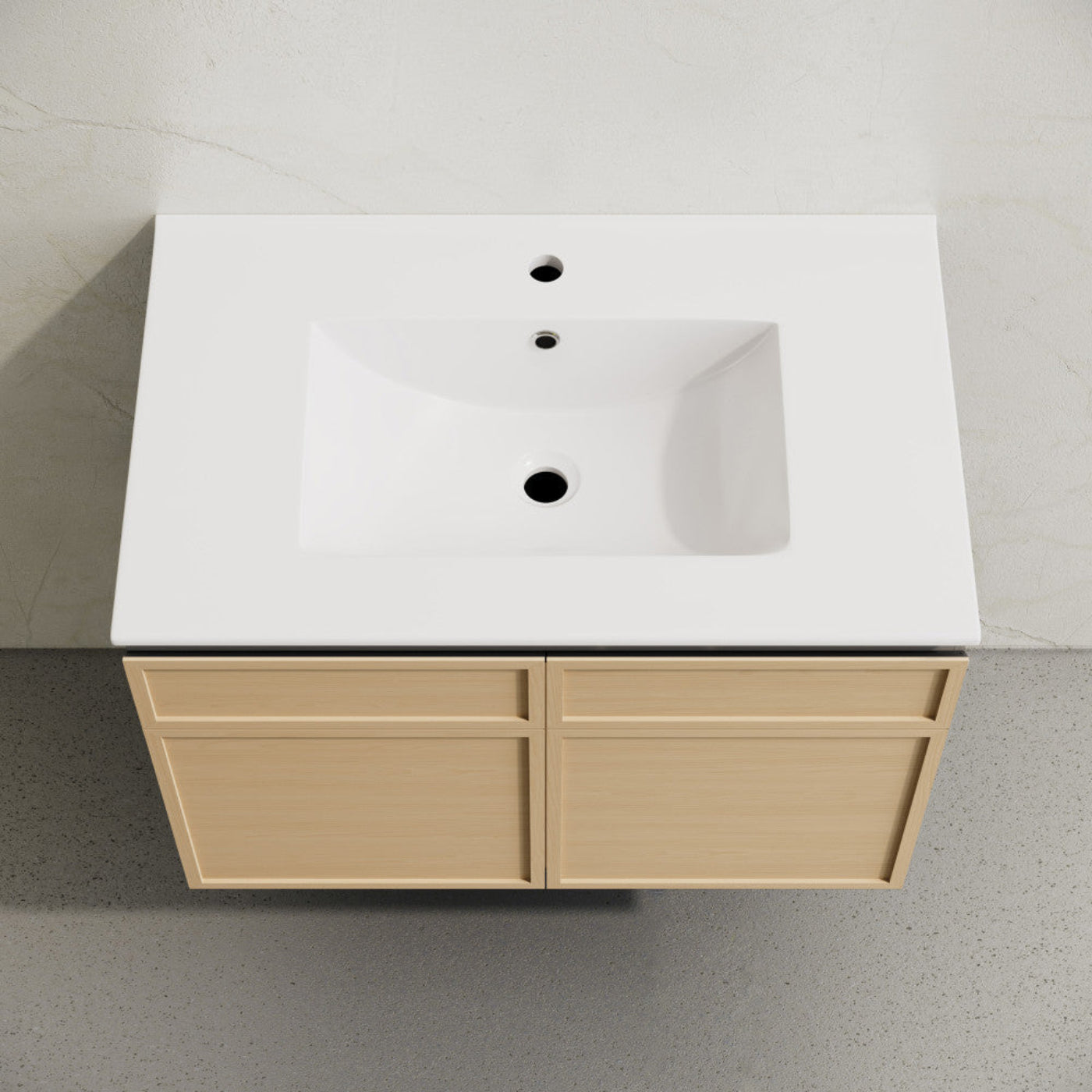 Swiss Madison St. Tropez 30" Wall-Mounted Bathroom Vanity in Natural Oak with Sink Top - SM-BV0825NO