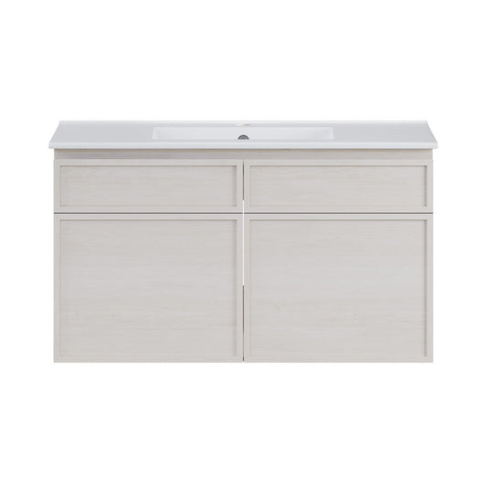 Swiss Madison St. Tropez 36" Wall-Mounted Bathroom Vanity in White Oak with Sink Top - SM-BV0829WO