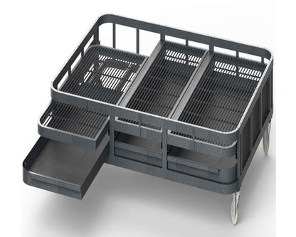 LeMond A&E 86"x62" Walk-In Aviary Base - WI8662BS Black