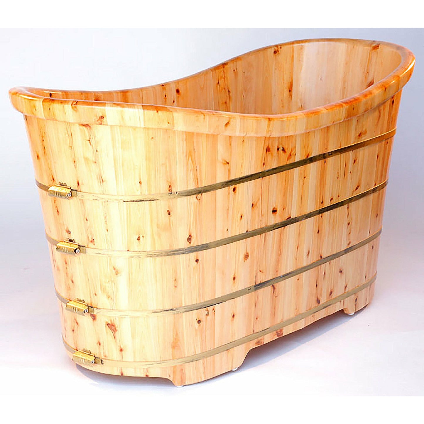 ALFI 63-Inch Cedar Wooden Freestanding Bathtub  - AB1105