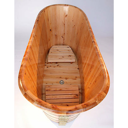ALFI 63-Inch Cedar Wooden Freestanding Bathtub  - AB1105