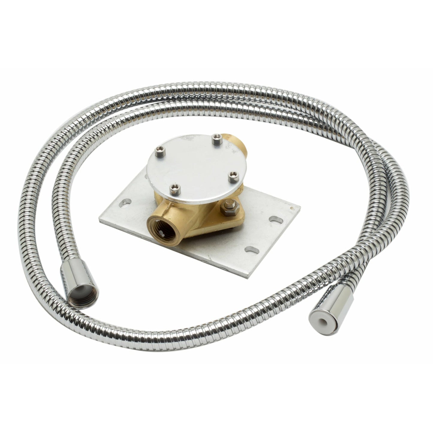 ALFI Single Hole Floor Mounted Tub Filler with Hand Held Shower Head  - AB2475-BN