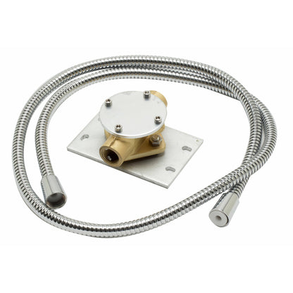 ALFI Single Hole Floor Mounted Tub Filler with Hand Held Shower Head  - AB2475-BN