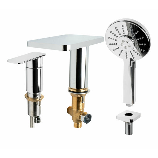 ALFI Deck Mounted Tub Filler with Hand Held Showerhead  - AB2879