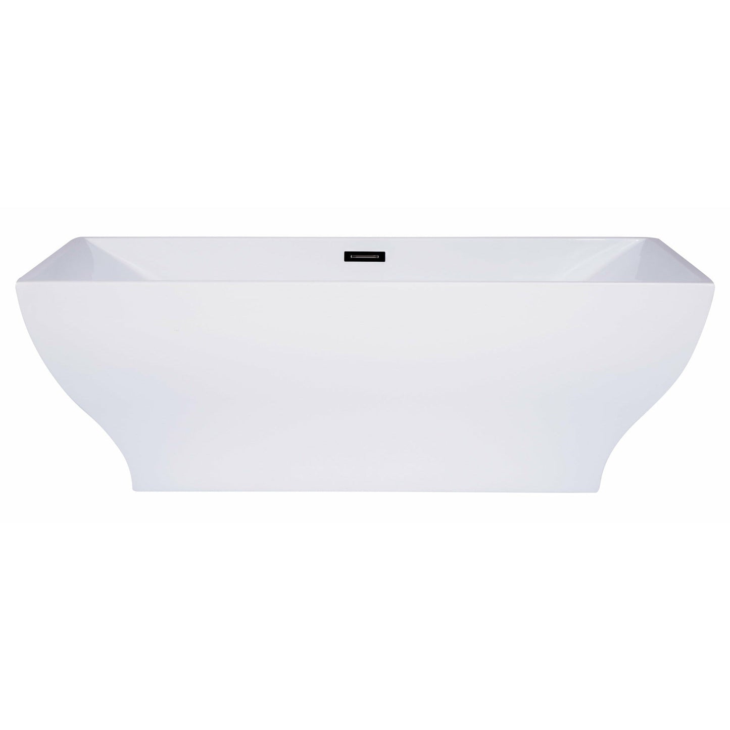 ALFI 67-Inch Rectangular White Freestanding Acrylic Soaking Bathtub  - AB8840
