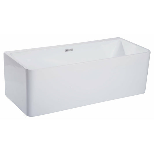 ALFI 67-Inch Rectangular White Freestanding Acrylic Soaking Bathtub  - AB8859