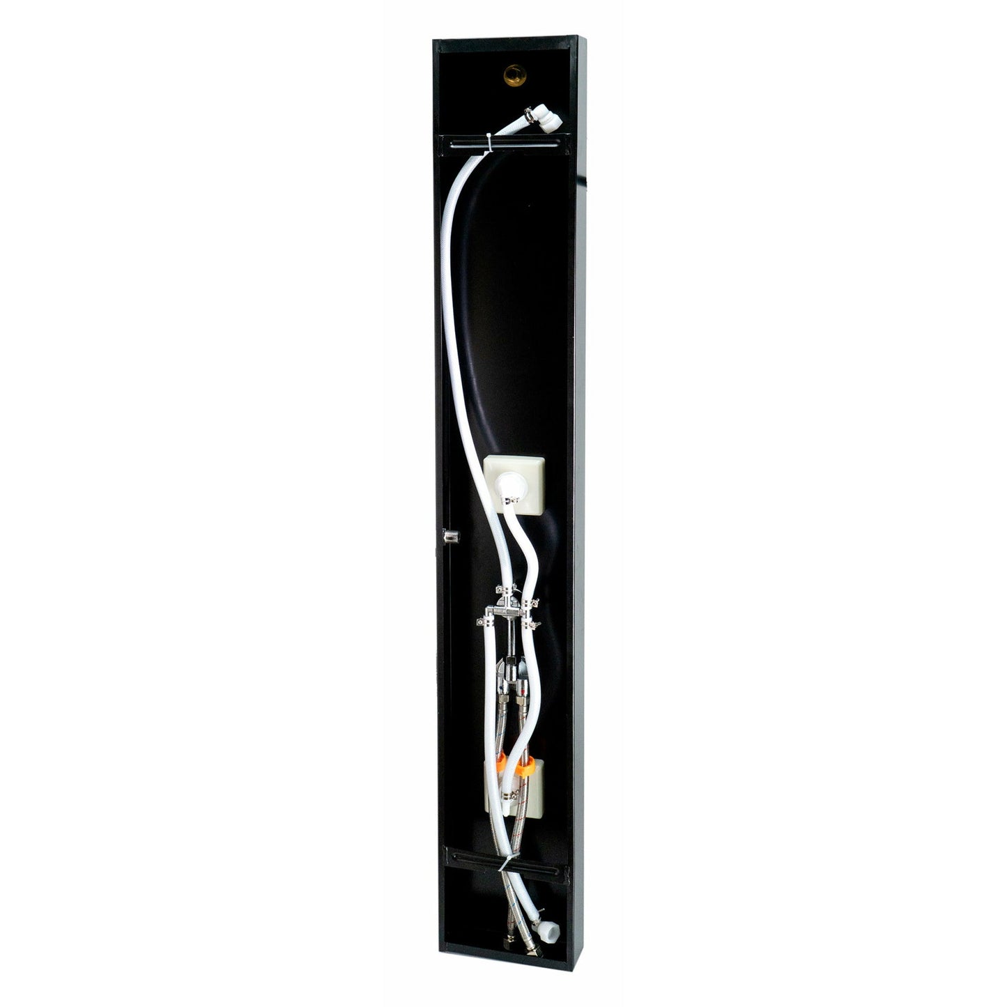 ALFI Black Aluminum Shower Panel with 2 Body Sprays and Rain Shower Head  - ABSP65B