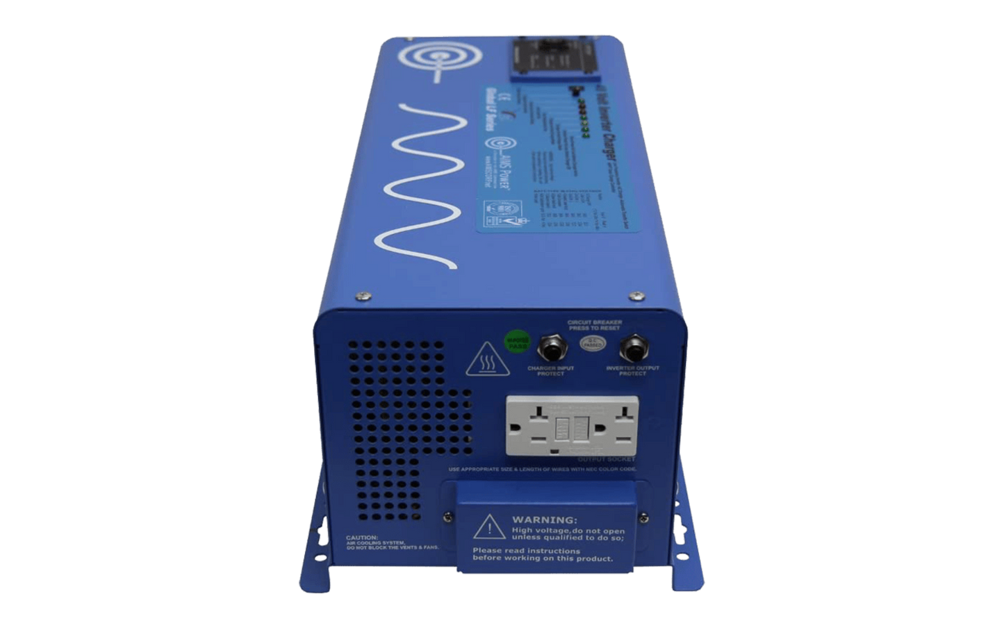 Big Battery Aims 2000 Watt Pure Sine Inverter Charger with Transfer Switch - INV004