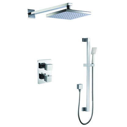 ALFI 2 Way Thermostatic Square Shower Set  - AB2830