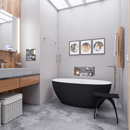 ALFI Single Hole Floor Mounted Tub Filler with Hand Held Shower Head  - AB2475-BN