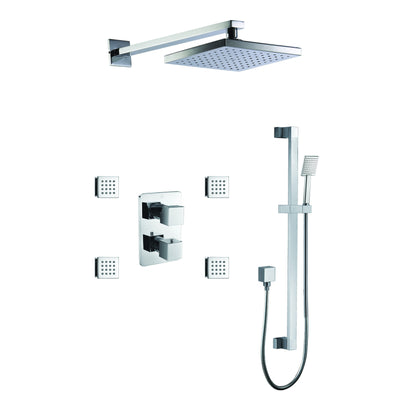 ALFI 3 Way Thermostatic Shower Set with Body Sprays  - AB2287