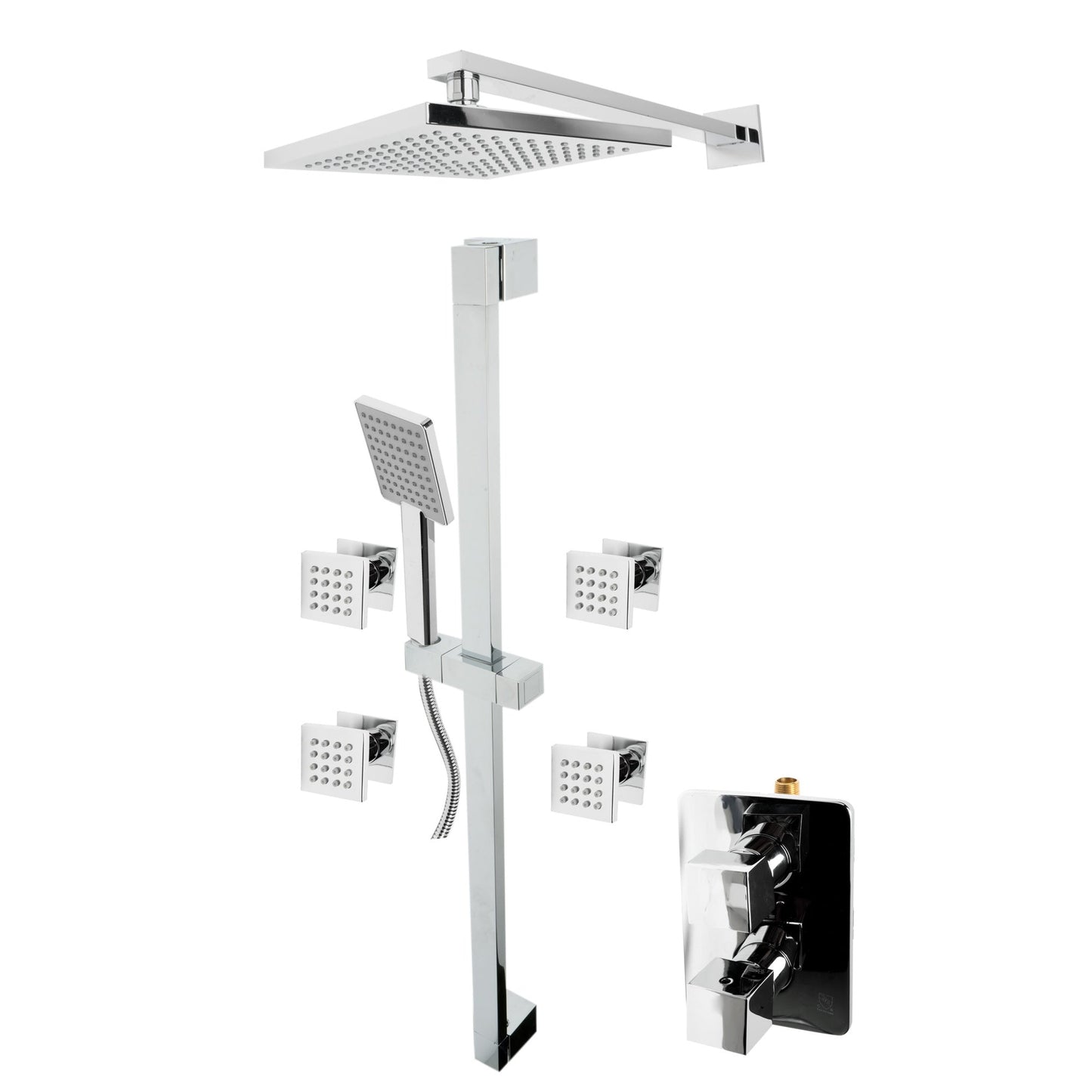 ALFI 3 Way Thermostatic Shower Set with Body Sprays  - AB2287