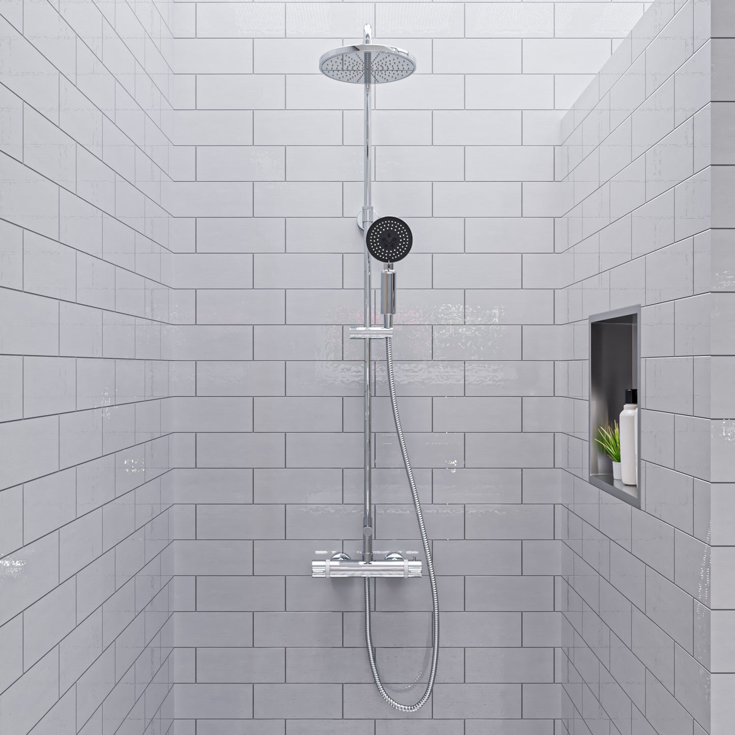 ALFI Round Style Thermostatic Exposed Shower Set  - AB2867
