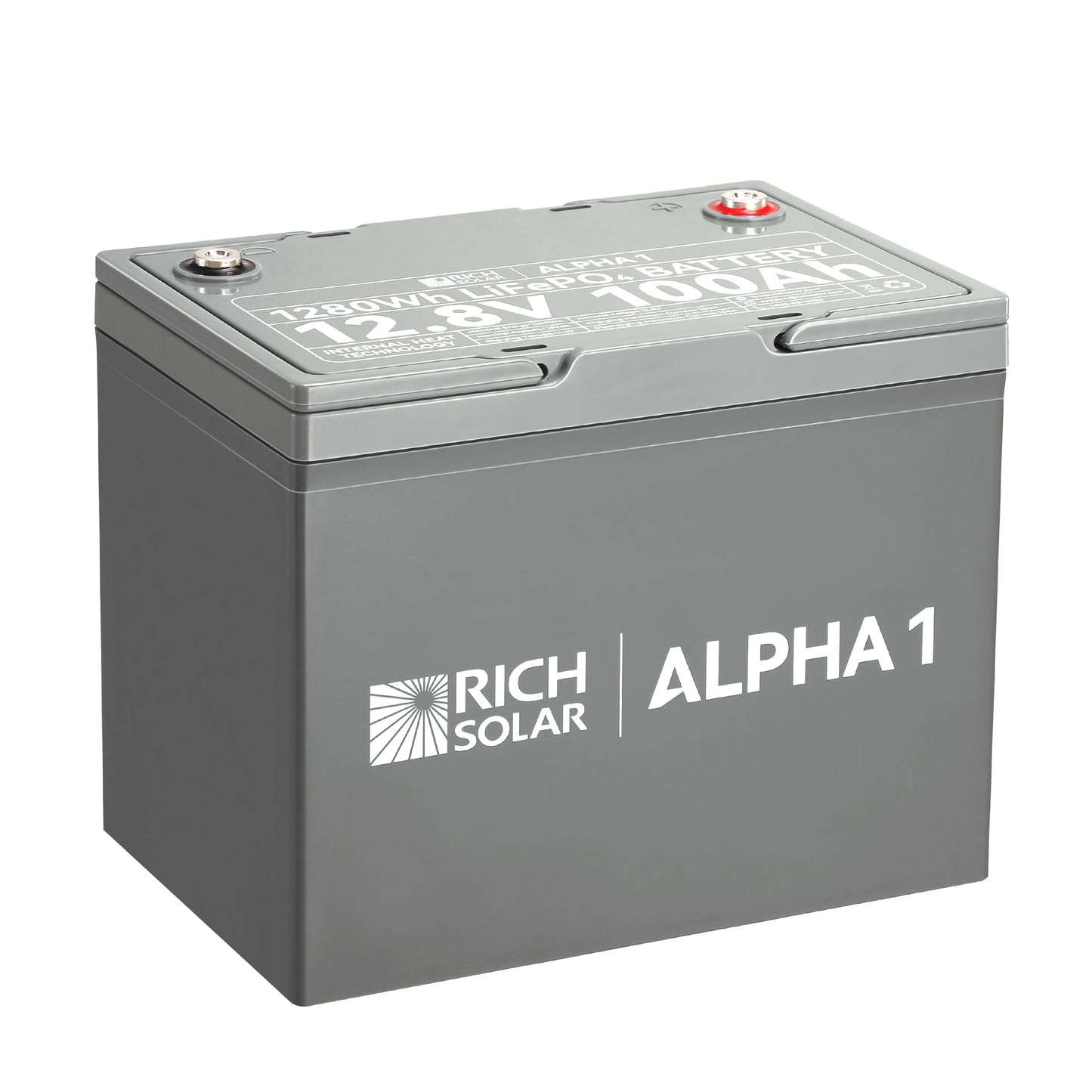 Rich Solar 1 | 12V 100Ah LiFePO4 Battery | Powerful 12V Lithium Battery for RVs, Trailers, Vans, Boats, Off-Grid | 5,000 Lifetime Cycles | Bluetooth and Internal Heat Technology - RS-B121S