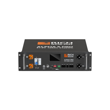 ALPHA 5 PRO | 51.2V 100Ah LiFePO4 Battery | Premium 48V Server Rack Lithium Battery for Residential, Commercial, RVs, Off-Grid | 7,000 Lifetime Cycles | 10 Year Warranty | UL1973, UL9540A Certified