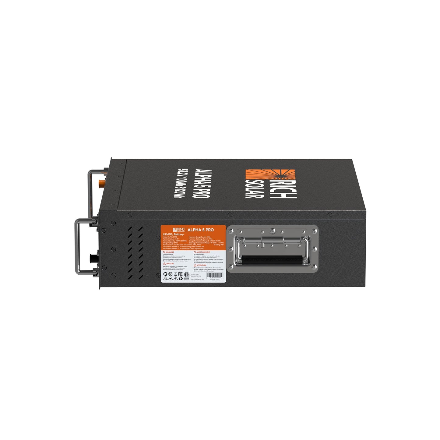 ALPHA 5 PRO | 51.2V 100Ah LiFePO4 Battery | Premium 48V Server Rack Lithium Battery for Residential, Commercial, RVs, Off-Grid | 7,000 Lifetime Cycles | 10 Year Warranty | UL1973, UL9540A Certified