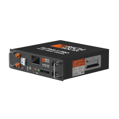ALPHA 5 PRO | 51.2V 100Ah LiFePO4 Battery | Premium 48V Server Rack Lithium Battery for Residential, Commercial, RVs, Off-Grid | 7,000 Lifetime Cycles | 10 Year Warranty | UL1973, UL9540A Certified