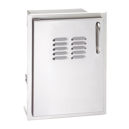 American Outdoor Grill 20x14 Single Louvered Access Door w/ Propane Tank Tray w/ Tubular Handle (Left Hinge) - 20-14-SSDLV