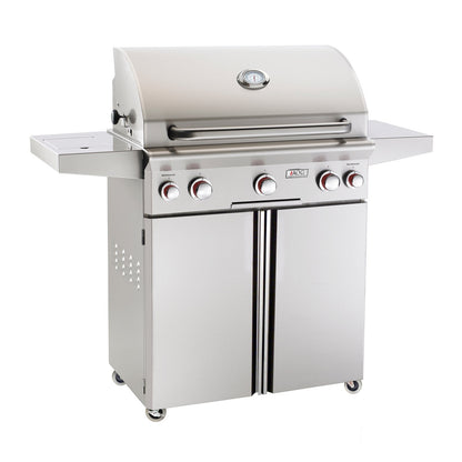American Outdoor Grill Propane Gas 30-Inch T-Series 3-Burner Freestanding Grill w/ Side Burner, Rotisserie Backburner and High Performance Rotisserie Kit - 30PCT