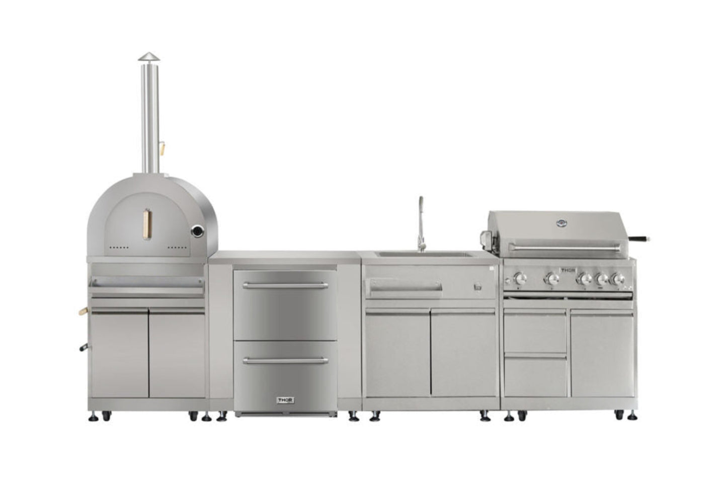 Thor Kitchen 6-Piece Outdoor Kitchen Propane Gas Grill Package - AP6-MK-P-RDLP