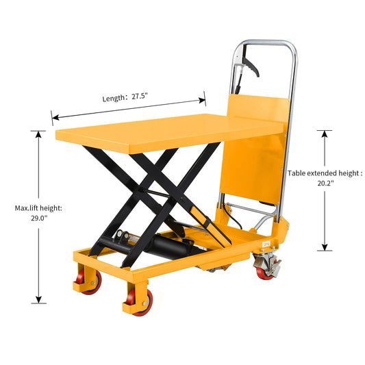 Apollolift Single Scissor Lift Table 330 lbs. 29" lifting height - A-2016 - Backyard Provider
