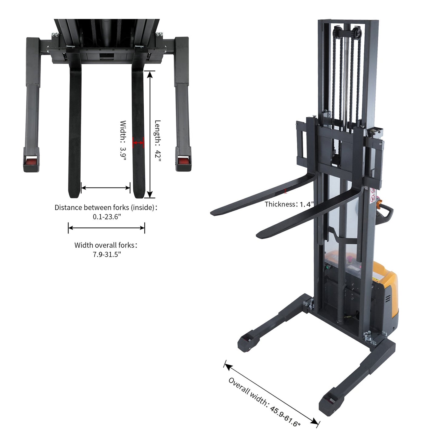 Full Electric Straddle Stacker