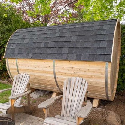 Dundalk Leisurecraft Black Asphalt Shingle Roof For Dundalk Leisurecraft Tranquility Barrel Saunas - ARBK300