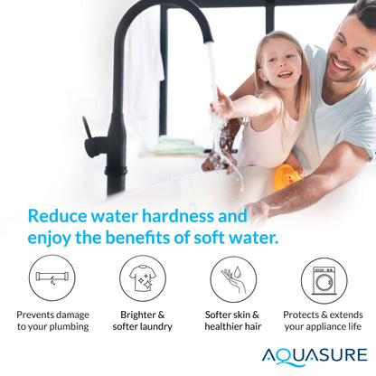 Aquasure Elite | Whole House Water Filter Bundle with 48,000 Grains Softener w/ Fine Mesh Resin, 75 GPD Reverse Osmosis System & Triple Purpose Pre-Filter - AS-WHF48FM