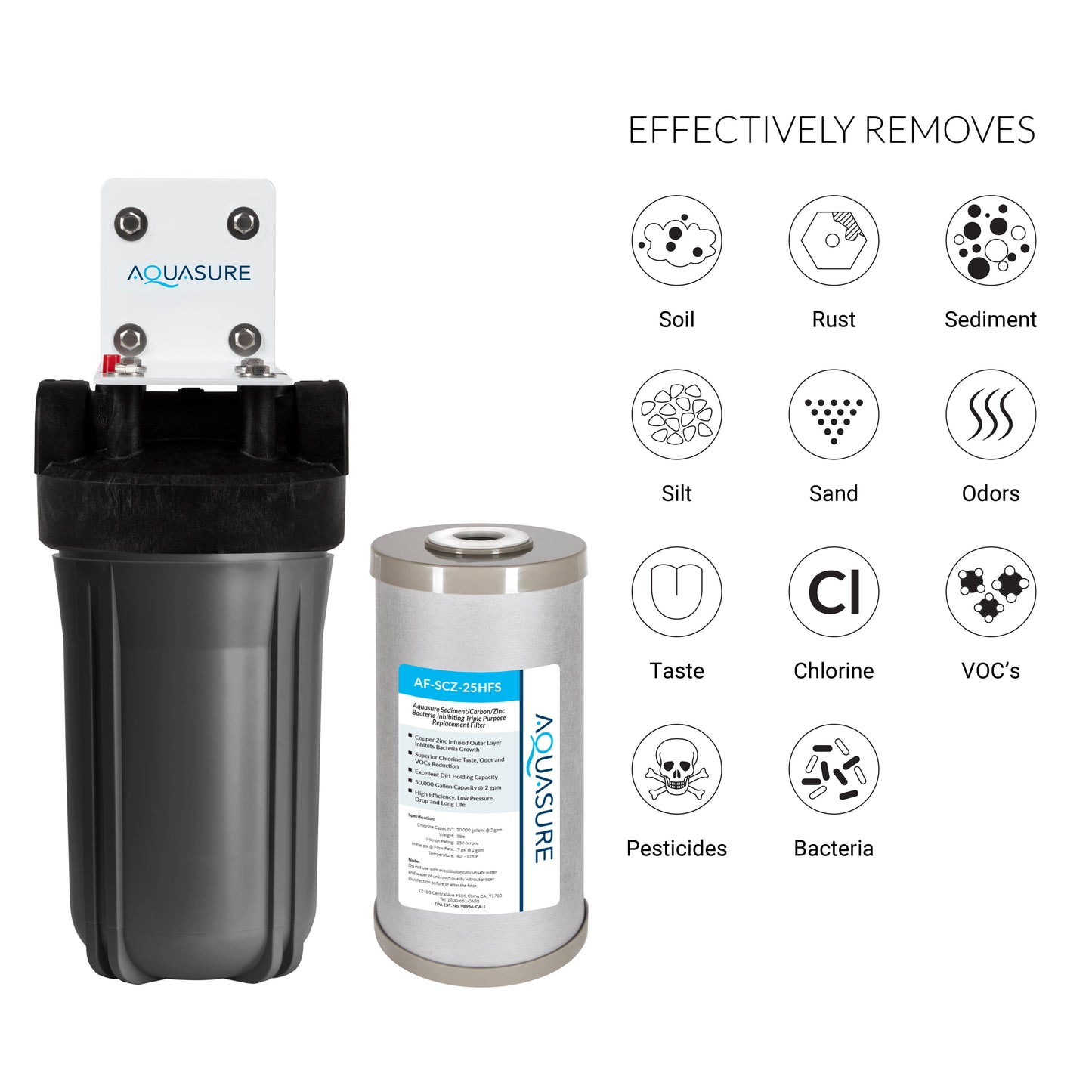 Aquasurec Elite | Whole House Water Filter Bundle with 64,000 Grains Softener w/ Fine Mesh Resin, 75 GPD Reverse Osmosis System & Triple Purpose Pre-Filter - AS-WHF64FM