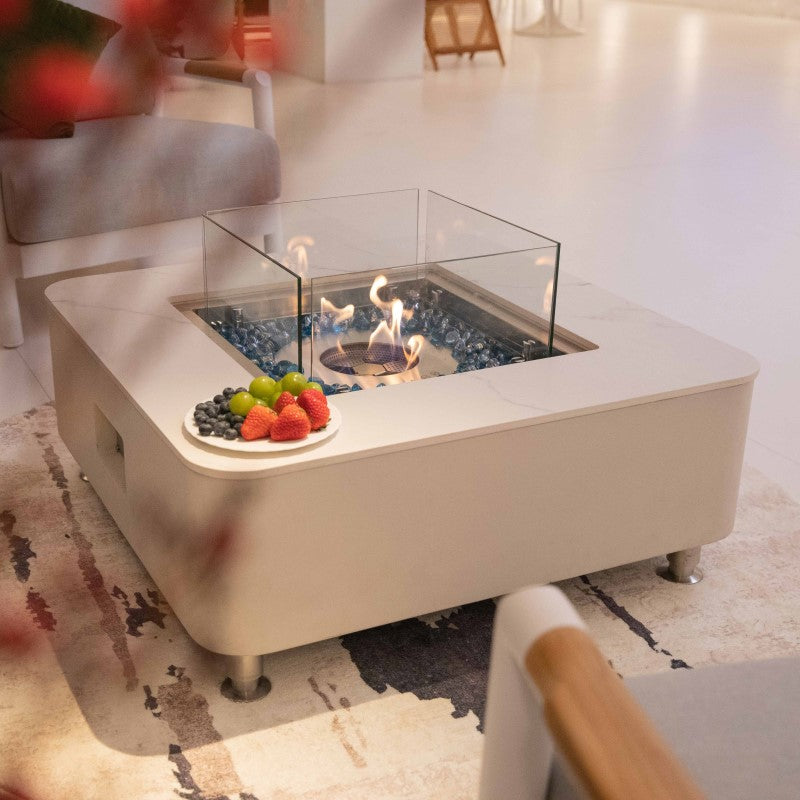 Aegean Ethanol Fire Table Closeup