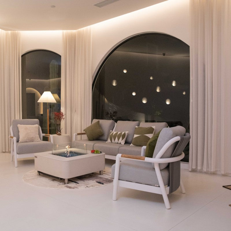 Aegean Ethanol Fire Table Setup