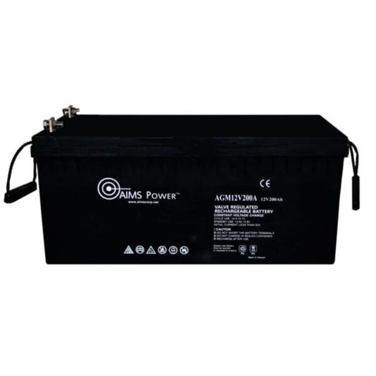 Aims Power AGM 12V 200Ah Deep Cycle Battery Heavy Duty - AGM12V200A
