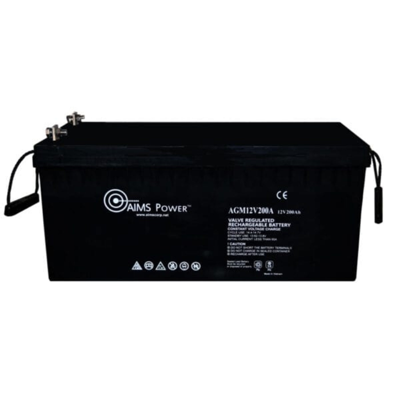 Aims Power AGM 12V 200Ah Deep Cycle Battery Heavy Duty - AGM12V200A