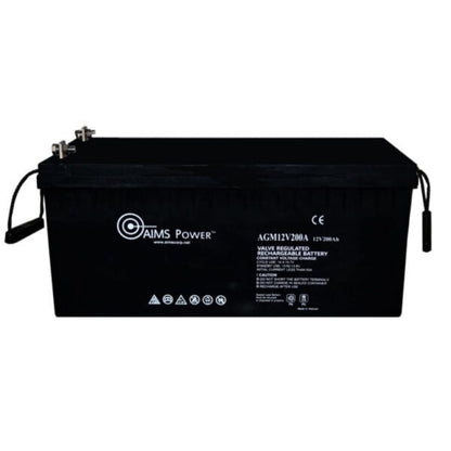 Aims Power AGM 12V 200Ah Deep Cycle Battery Heavy Duty - AGM12V200A